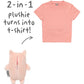 Cubcoats Toddler Girl's Kali the Kitty 2 in 1 Stuffed Animal T-Shirt Pink