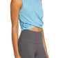 Nike Women's Dry Crop Twist Training Top Blue Size Small