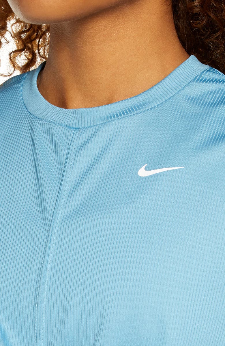 Nike Women's Dry Crop Twist Training Top Blue Size Small