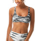 Vince Camuto Women's Tie Dye Stretch Lined Full Coverage Strappy High Waisted Swimsuit Bottom Black Size Medium