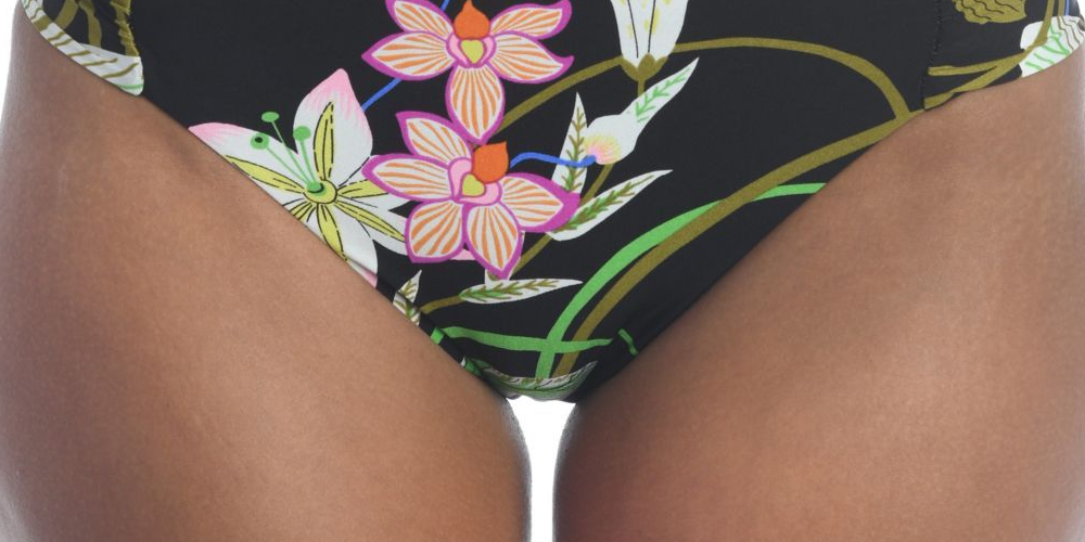 Trina Turk Women's Swim Moonlit Lotus Shirred Hipster -Multi Floral Size 2