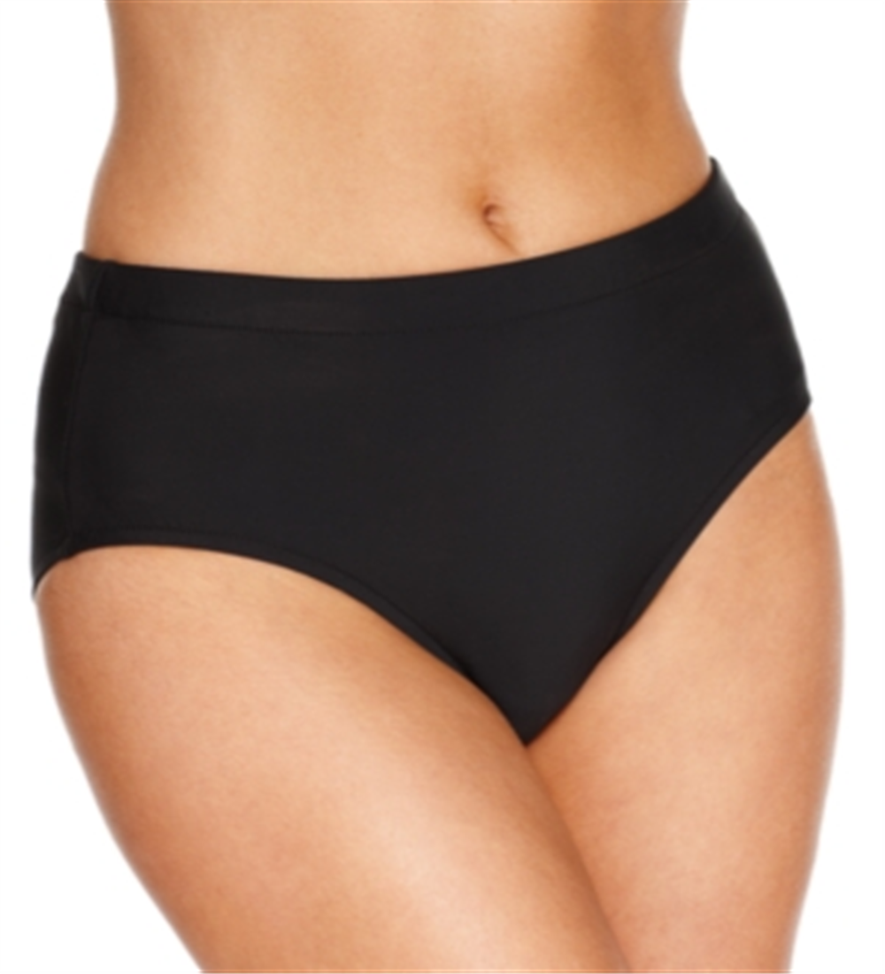 Swim Solutions Women's Mid Rise Bikini Bottoms Swimsuit Blue