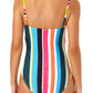 Anne Cole Women's Striped Adjustable Clearwater Scoop Neck One Piece Swimsuit Size 10