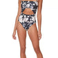 Sanctuary Women's Night in the Jungle Spliced Banded One Piece Swimsuit Black Size Medium