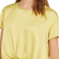 Bar III Women's Satin Woven Blouse Yellow Size X-Large