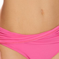 Bleu Women's Stretch Sarong Folded Ruched Waistband Full Coverage Hipster Swimsuit Bottom Pink Size 12