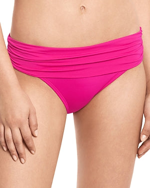 Ralph Lauren Women's Shirred Bikini Swim Bottom Pink Size 8