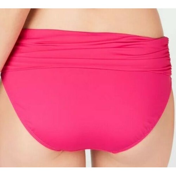 Ralph Lauren Women's Shirred Bikini Swim Bottom Pink Size 8