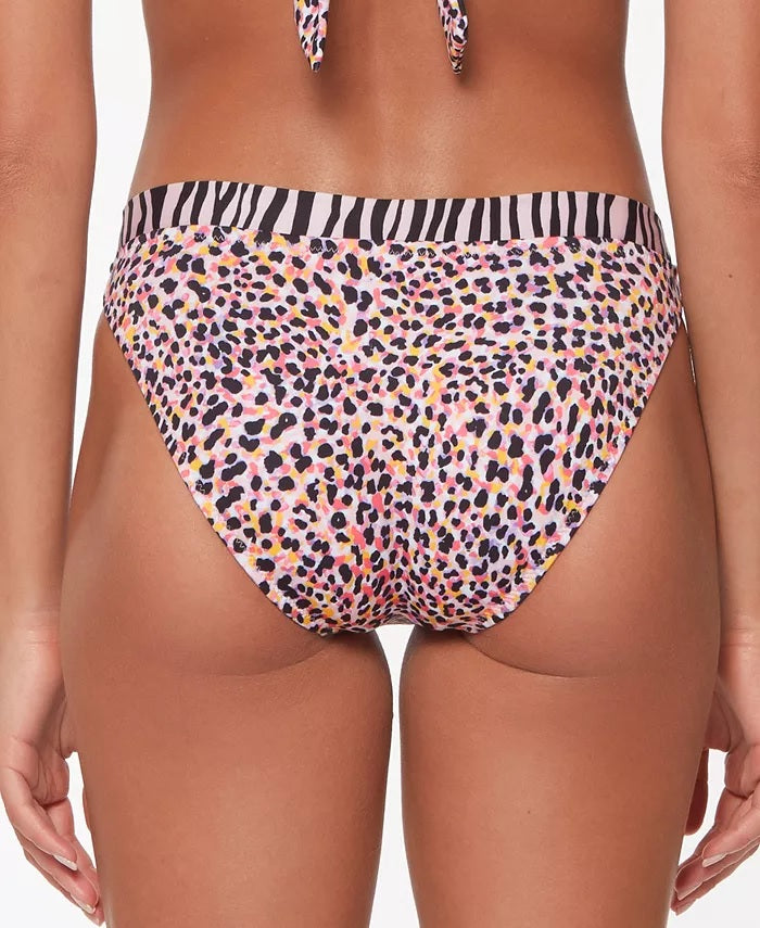 Sanctuary Women's Pretty Exotic V Waist Hipster Bikini Bottoms Swimsuit Pink Size Large
