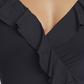 Bleu Rod Beattie Women's Rufflicious Surplice One Piece Swimsuit Black Size 12