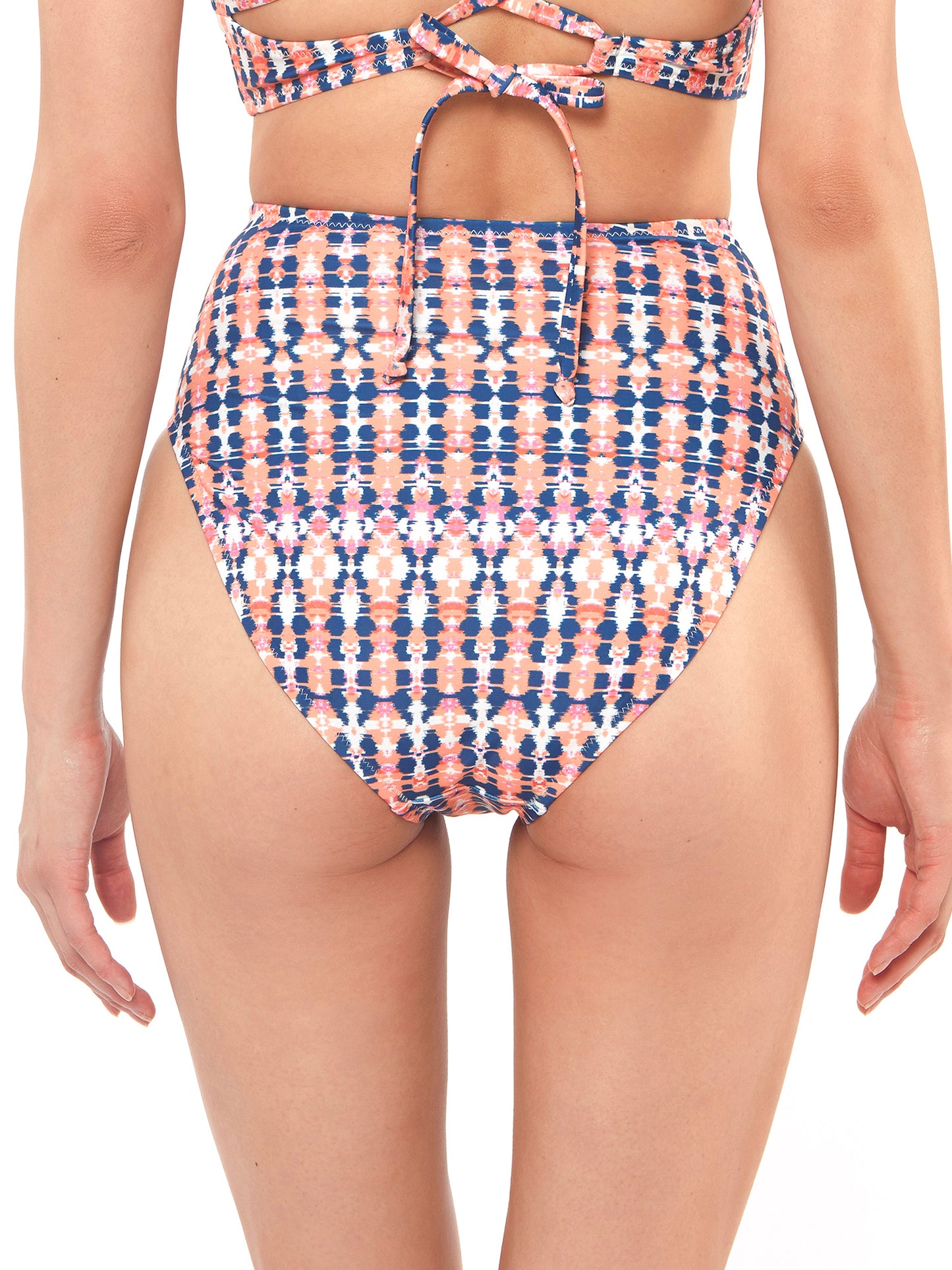 Jessica Simpson Women's Laguna Beach High Waist Belted Bikini Bottoms Swimsuit Pink Size Medium