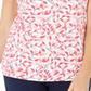 Karen Scott Women's Printed Henley Top Orange Size Small