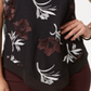 Alfani Women's Printed Embroidered Pointed Hem Top Black Size Petite Small