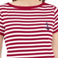 Karen Scott Women's Striped Anchor Top Red Size Large