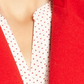 Anne Klein Women's Cascade Collar Open Front Blazer Red Size 2