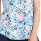JM Collection Women's Printed Scoop-Neck T-Shirt Blue Size Medium