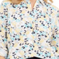 Charter Club Women's Printed Button Front Linen Blend Top White Size Petite S