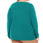 Karen Scott Women's Long Sleeve Scoop Neck T-Shirt Top Size Green Size 2X
