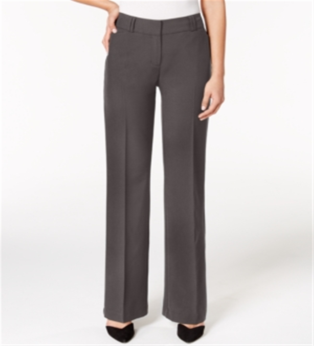 Alfani Women's Curvy Bootcut Pants Gray Size 8 Petite Short