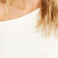 Bar III Women's Long Sleeve Asymmetrical Neckline Top White Size XX-Large