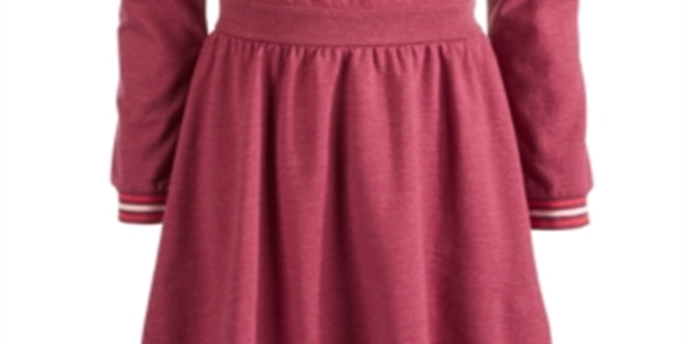 Epic Threads Big Girl's Chevron Sweatshirt Dress Red Size X-Large