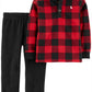 Carter's Toddler Boy's 2 pc Plaid Pant Set Red Size 4T