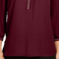 JM Collection Women's Pleated Back Blouse -Red Size XX-Large