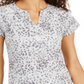 Ideology Women's Breezy Fitness Running Tunic Top Gray Size Small