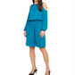 Alfani Women's Smocked Cold Shoulder Dress Blue Size Medium