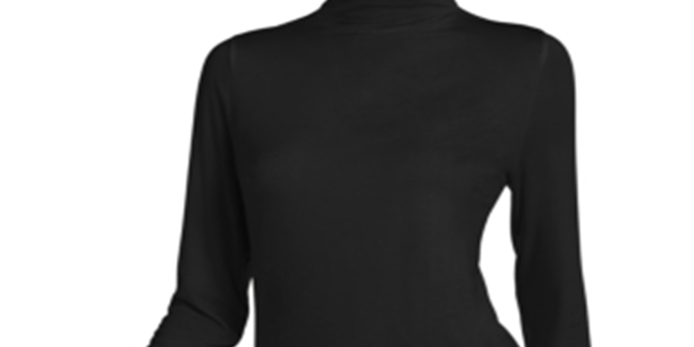 Alfani Women's Mock Neck Top Black Size XX-Large