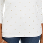 Karen Scott Women's Glitter Star Print Shirt White Size Petite L