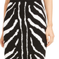 Bar III Women's Zebra Print Sweater Pencil Skirt Black Size Medium