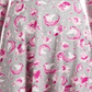 Epic Threads Big Girl's Unicorn & Floral Print Dress Gray Size Large