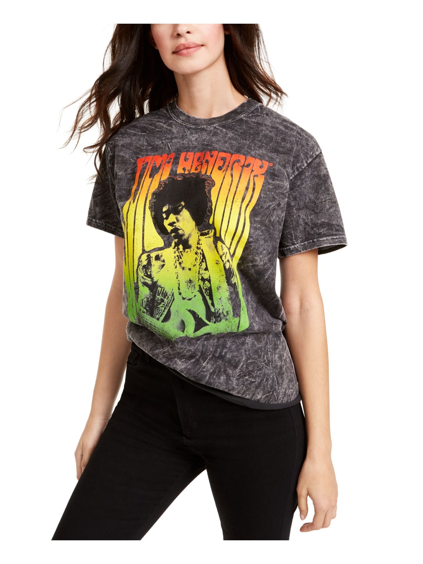 True Vintage Women's Jimi Hendrix Graphic T-Shirt Gray Size Medium
