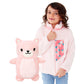 Cubcoats Character Transforming 2 in 1 Super Soft Sherpa Jacket, Kids Sherpas Jackets with Zipper Black Unisex