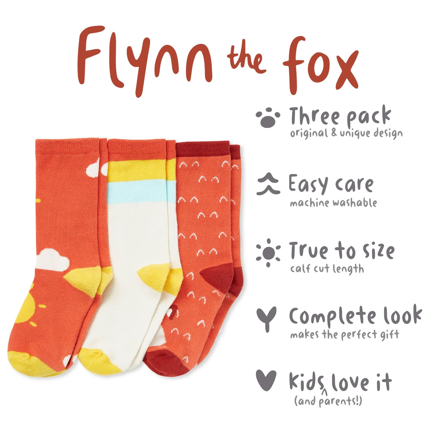 Cubcoats 3 Pack of Colorful Kids Character Premium Calf Cut Socks Size 1T