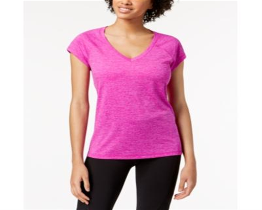 Ideology Women's Rapidry Heathered Performance T-Shirt Purple Size Medium
