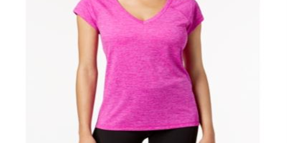 Ideology Women's Rapidry Heathered Performance T-Shirt Purple Size Medium