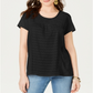 Style & Co. Women's Mixed Print T-Shirt Black Size Small