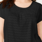 Style & Co. Women's Mixed Print T-Shirt Black Size Small