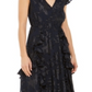 INC International Concepts Women's Burnout Print MIDI Dress Black Size Petite XL