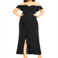 City Chic Women's Savannah Maxi Dress Black Size 18W