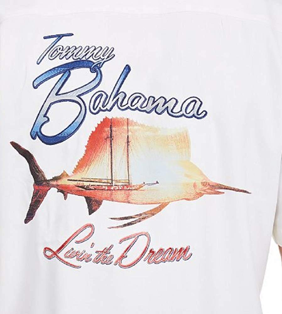 Tommy Bahama Men's Marlin Sunset Shirt White Size Large