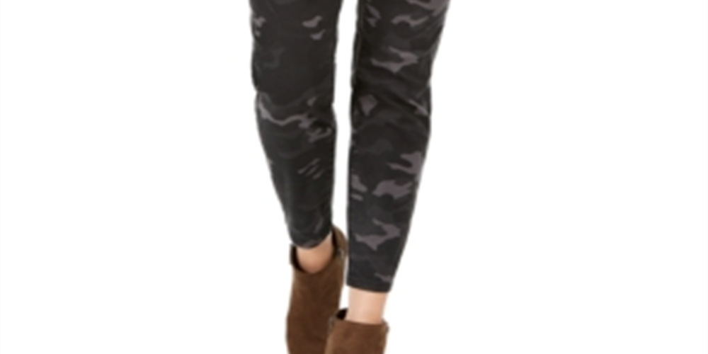 Style & Co Women's Printed Curvy Skinny Jeans Gray Size 4
