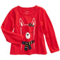 First Impressions Toddler Girl's Llama Print Cotton T-Shirt Red Size 4T