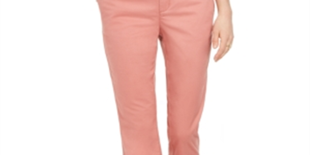 Style & Co Women's Bootcut Chino Pants Orange Size 4
