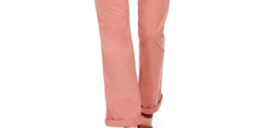Style & Co Women's Bootcut Chino Pants Orange Size 4
