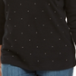 Karen Scott Women's Studded Top Black Size Petite Small