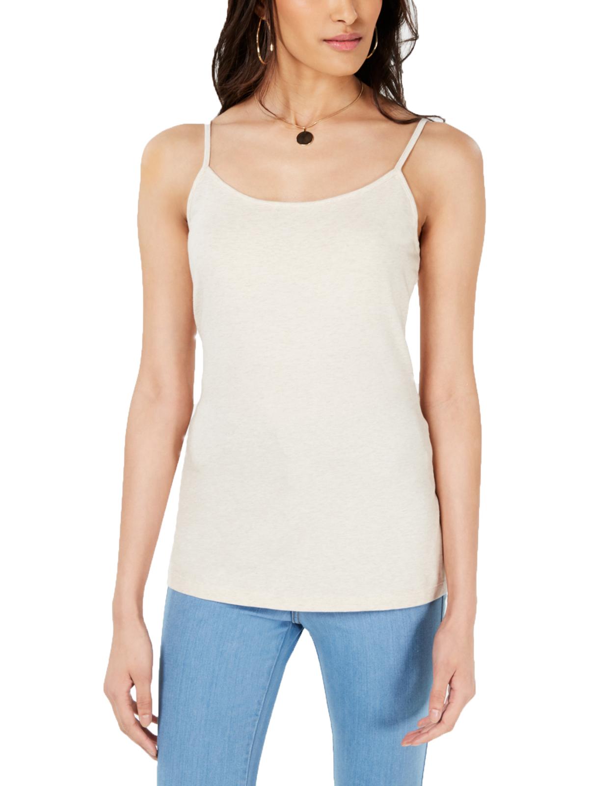 Maison Jules Women's Sleeveless Shirt Cami  Beige Size Small