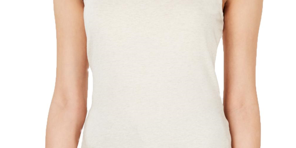 Maison Jules Women's Sleeveless Shirt Cami  Beige Size Small